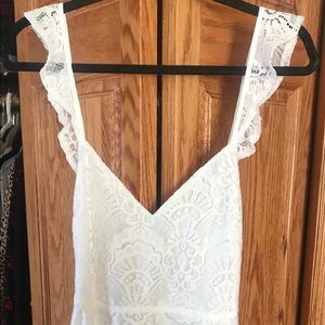 White floral lace dress!